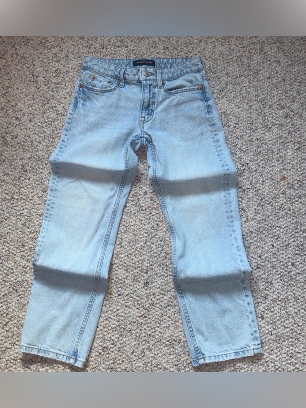 Aeropostale Light Blue Straight Leg Jeans - Picture 2 of 9
